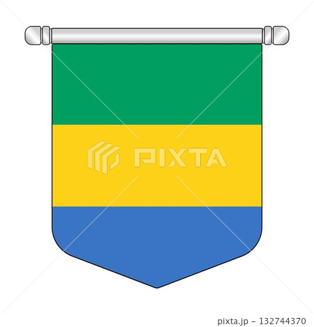 Equatorial Gabon National Banner Symbol Hanging 132744370