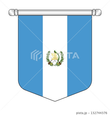 Equatorial Guatemala National Banner Symbol Hanging 132744376