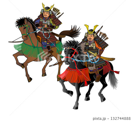 後三年の役 八幡太郎義家と弟の義光 後三年の役 八幡太郎義家と弟の義光 132744888