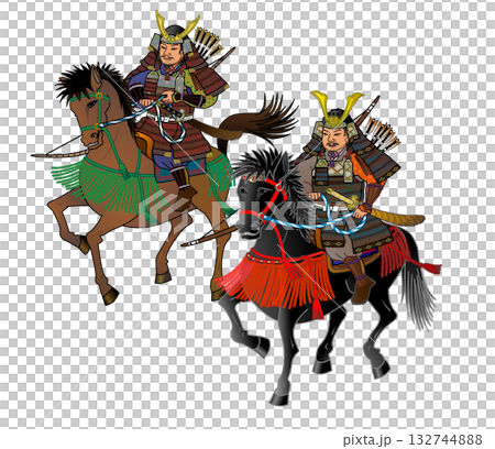 後三年の役 八幡太郎義家と弟の義光 後三年の役 八幡太郎義家と弟の義光 132744888