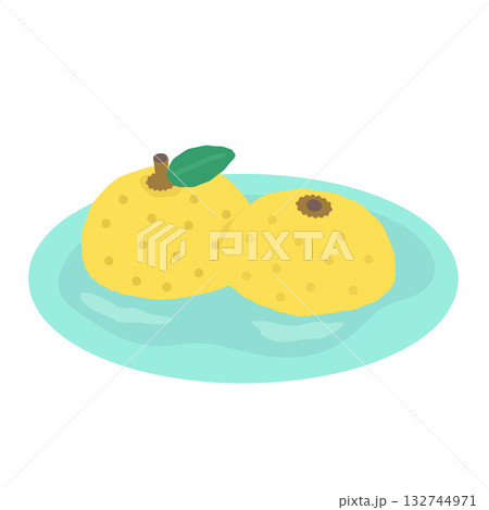 お風呂 冬至 柚子 イラスト お風呂 冬至 柚子 イラスト 132744971