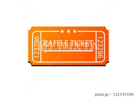 Orange Raffle Ticket Orange Raffle Ticket 132745599