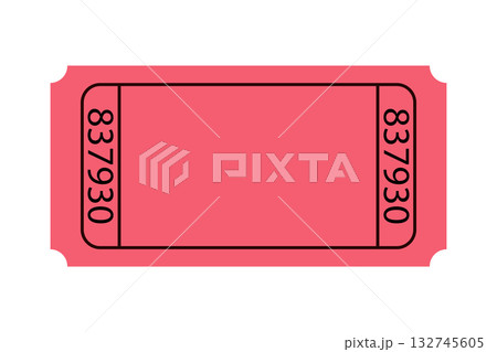 Blank red ticket isolated Blank red ticket isolated 132745605
