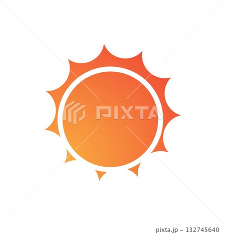 Sun illustration logo vector design Sun illustration logo vector design 132745640