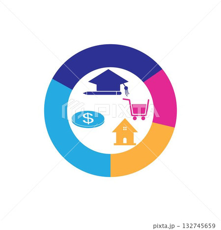 Budget Plan Vector, Icon Or Logo Sign Symbol design 132745659