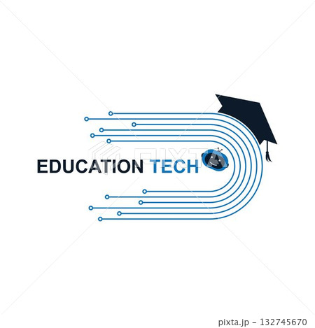 Creative Education technology logo designのイラスト素材 [132745670] - PIXTA