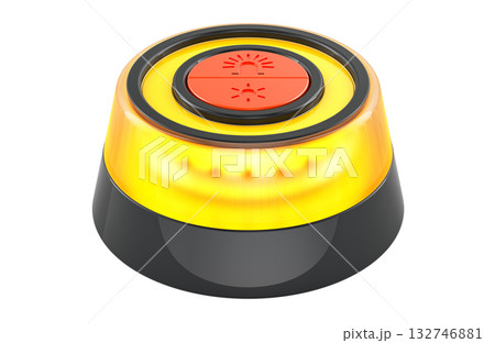 Emergency V16 warning beacon for car breakdown. 3D rendering Emergency V16 warning beacon for car breakdown. 3D rendering 132746881