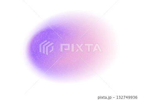 Abstract gradient circle with grain texture in purple and pink colors gradation on white background. Y2k inspired blur shape with noise for modern dreamy design or nostalgic visual projects. 132749936