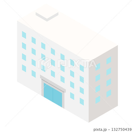 オフィスビルのイラスト オフィスビルのイラスト 132750439
