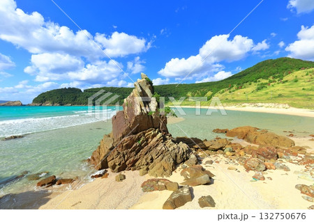 【長崎県】日本一美しい高浜海水浴場(五島列島の福江島) 【長崎県】日本一美しい高浜海水浴場(五島列島の福江島) 132750676