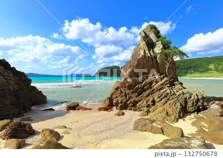 【長崎県】日本一美しい高浜海水浴場（五島列島の福江島） 132750678