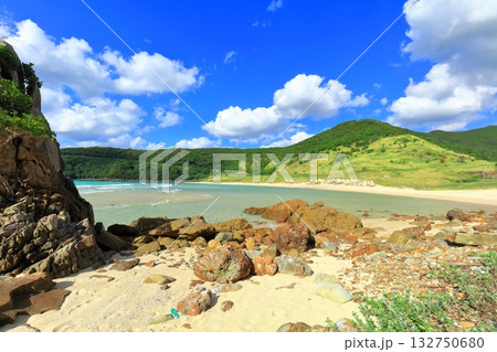 【長崎県】日本一美しい高浜海水浴場（五島列島の福江島） 132750680