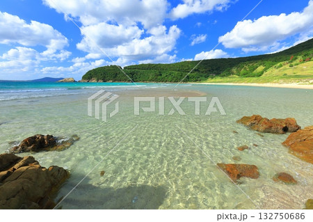 【長崎県】日本一美しい高浜海水浴場(五島列島の福江島) 【長崎県】日本一美しい高浜海水浴場(五島列島の福江島) 132750686