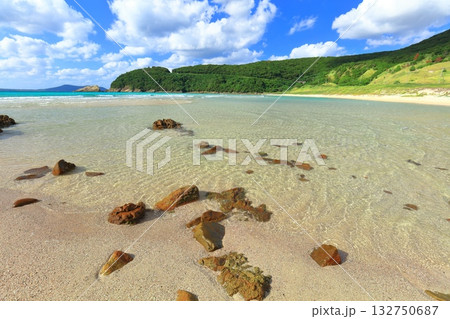【長崎県】日本一美しい高浜海水浴場(五島列島の福江島) 【長崎県】日本一美しい高浜海水浴場(五島列島の福江島) 132750687