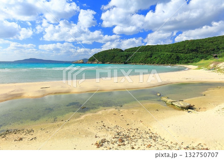 【長崎県】日本一美しい高浜海水浴場（五島列島の福江島） 132750707