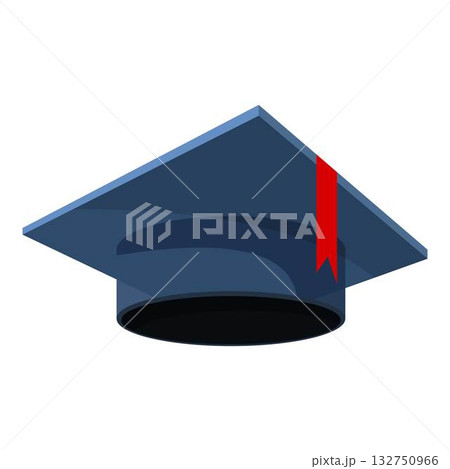 Blue graduation cap representing achieving higher education goals Blue graduation cap representing achieving higher education goals 132750966