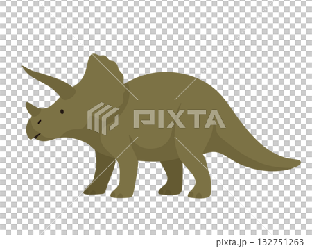 Illustration of a triceratops dinosaur Illustration of a triceratops dinosaur 132751263