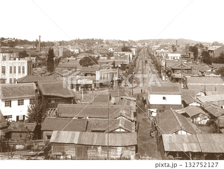古写真　1918-1933年　日本統治時代の北朝鮮　平壌市街のパノラマ 132752127