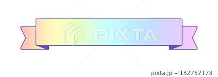 ポップでかわいいコピースペースのある虹色のリボン - フレームやバナー、装飾のデザインパーツ素材 ポップでかわいいコピースペースのある虹色のリボン - フレームやバナー、装飾のデザインパーツ素材 132752178