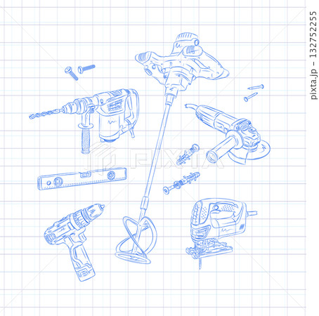 Power construction and repair tools light Power construction and repair tools light 132752255