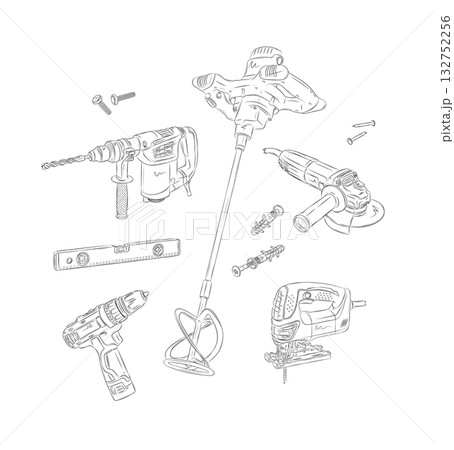 Power construction and repair tools white 132752256