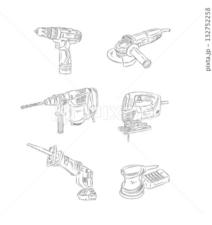 Power construction tools white 132752258