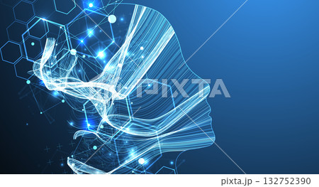 Artificial Intelligence. Technical background. Big data concept. Machine cyber mind. Artificial Intelligence. Technical background. Big data concept. Machine cyber mind. 132752390