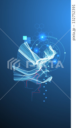 Artificial Intelligence. Technical background. Big data concept. Machine cyber mind. Artificial Intelligence. Technical background. Big data concept. Machine cyber mind. 132752391