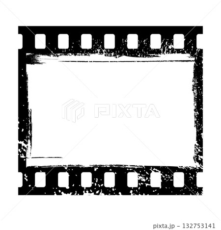 Film strip frame in grunge style. Retro cinema tape in black and white. Classic 35mm strip for photography, retro-themed designs, photo collage templates. Seamless vector illustration on transparent Film strip frame in grunge style. Retro cinema tape in black and white. Classic 35mm strip for photography, retro-themed designs, photo collage templates. Seamless vector illustration on transparent 132753141