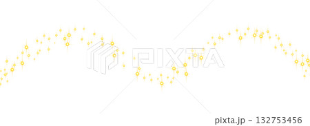 Golden wavy glitter trail of sparkling light particles on transparent background for festive magical celebration design Golden wavy glitter trail of sparkling light particles on transparent background for festive magical celebration design 132753456