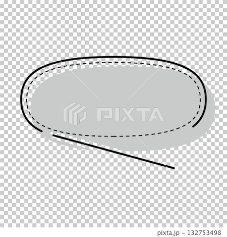Simple speech bubble illustration, horizontal, oval Simple speech bubble illustration, horizontal, oval 132753498
