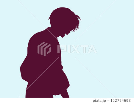 幸せそうに笑う男性 浴衣 シルエット 幸せそうに笑う男性 浴衣 シルエット 132754698