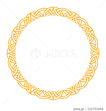Celtic and viking inspired circular frame design for decoration Celtic and viking inspired circular frame design for decoration 132755848