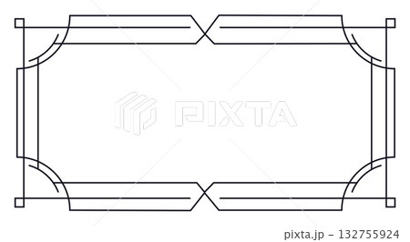 Geometric decorative frame design for elegant borders Geometric decorative frame design for elegant borders 132755924
