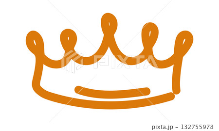 Hand drawn crown sketch for art and design projects 132755978