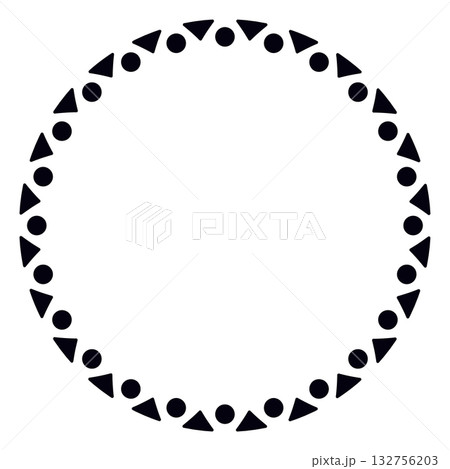 African tribal circular frame design for art projects 132756203