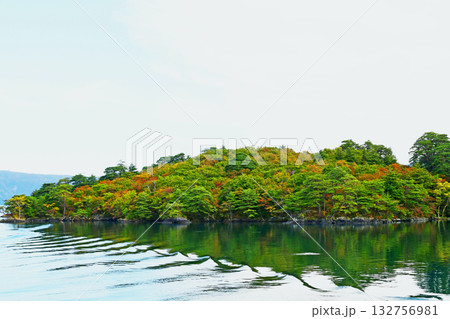 青森県 十和田市 十和田湖 中山半島 中山崎 西湖側の紅葉 青森県 十和田市 十和田湖 中山半島 中山崎 西湖側の紅葉 132756981
