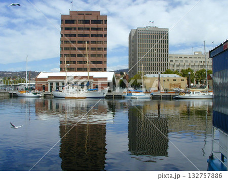 オーストラリア　タスマニア島　ホバート港 132757886