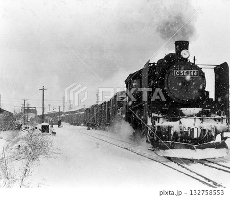 雪中のC56蒸気機関車 雪中のC56蒸気機関車 132758553