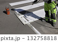Crosswalk repairing and painting 132758818