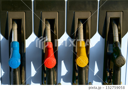 Gas station.A refueling gun wakes up a car 132759058