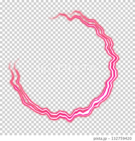 透明背景上的紅色電弧環 132759420