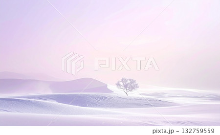 淡ライラックからシルバーへ滲むパール光粒の静穏ミニマル冬 淡ライラックからシルバーへ滲むパール光粒の静穏ミニマル冬 132759559