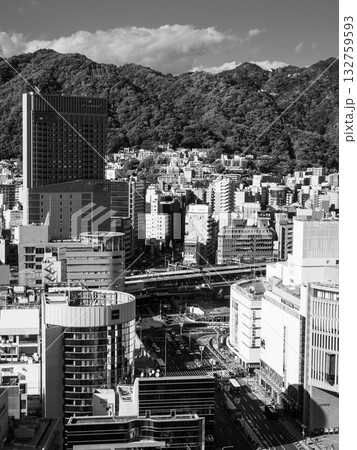 神戸市役所の展望台から神戸市街地の眺め 132759593