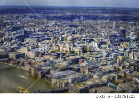 Aerial view of St Paul's Cathedral, London, England, UK Aerial view of St Paul's Cathedral, London, England, UK 132761223