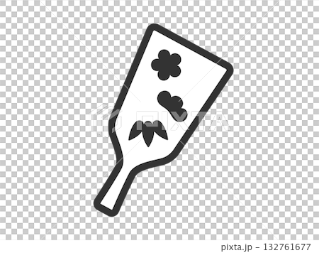 羽子板のアイコン(線画)のイラスト 羽子板のアイコン(線画)のイラスト 132761677