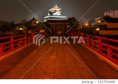 《愛知県》清州城・雨の夜景 《愛知県》清州城・雨の夜景 132763400
