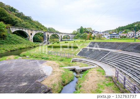 初秋の宮守川橋梁 岩手県遠野市 初秋の宮守川橋梁 岩手県遠野市 132763737