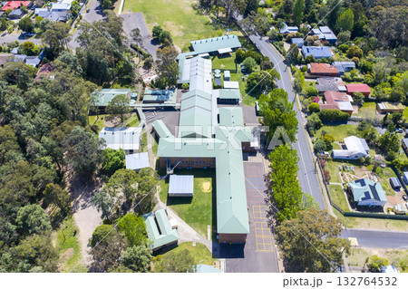 Aerial view of Springwood Public School in the Blue Mountains Aerial view of Springwood Public School in the Blue Mountains 132764532
