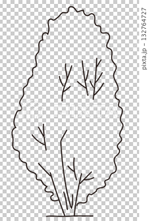 外構・庭植栽のベクターイラスト 132764727